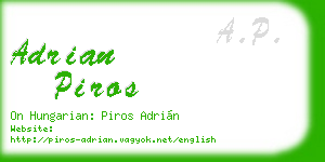 adrian piros business card